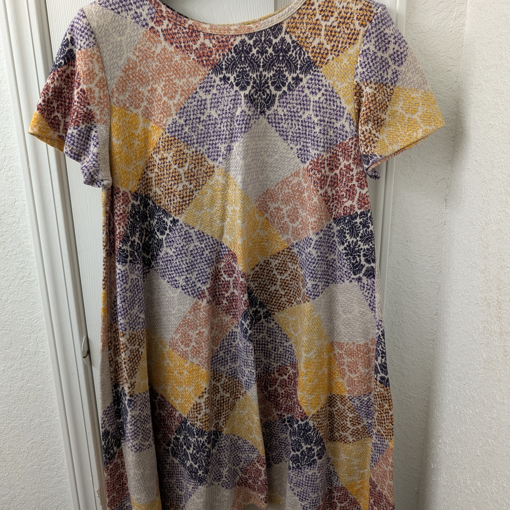 Colorful Patchwork Midi Dress